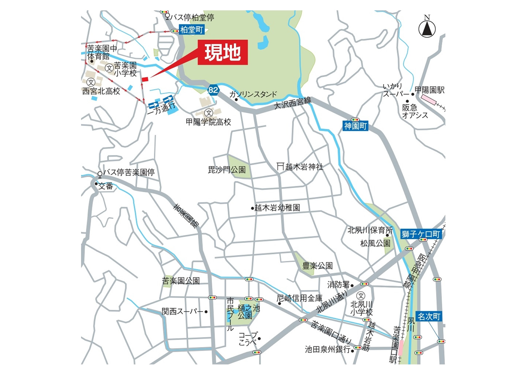 SIZENAS苦楽園二番町  現地案内図